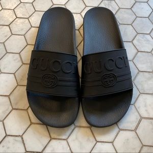 Genuine Gucci Persuit logo women’s slides size 10
